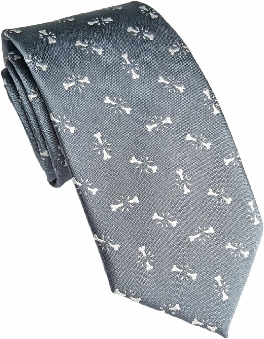 Maker V Radiology necktie, xray tech gift, Radiologist Doctor Tie, Gift for men, Spine Chiropractor orthopedic surgeon, Broken Bones Grey