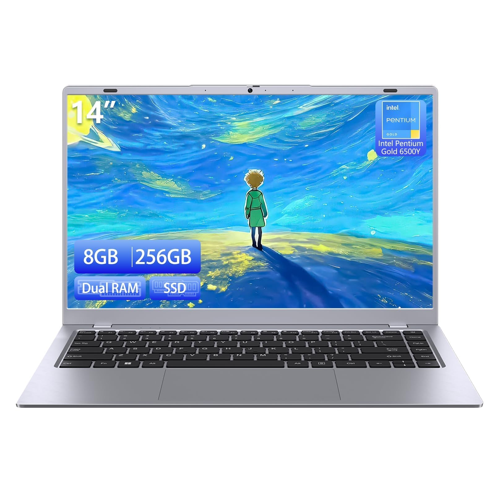 Amazon.com: RNRUO 2026 Silver Laptop, Pentium Gold 6500Y Processor