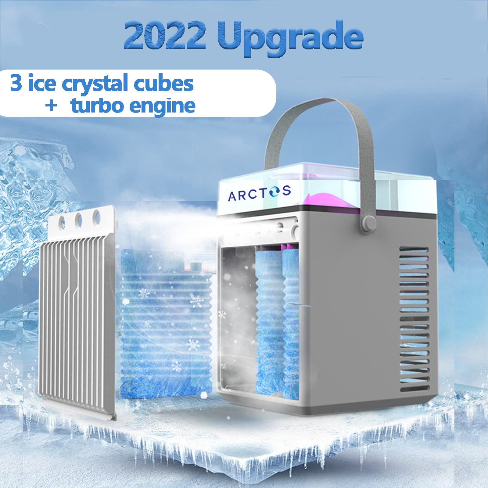 2022 Arctos Portable Air Conditioner, Rechargeable Evaporative Portable Personal Air Cooler