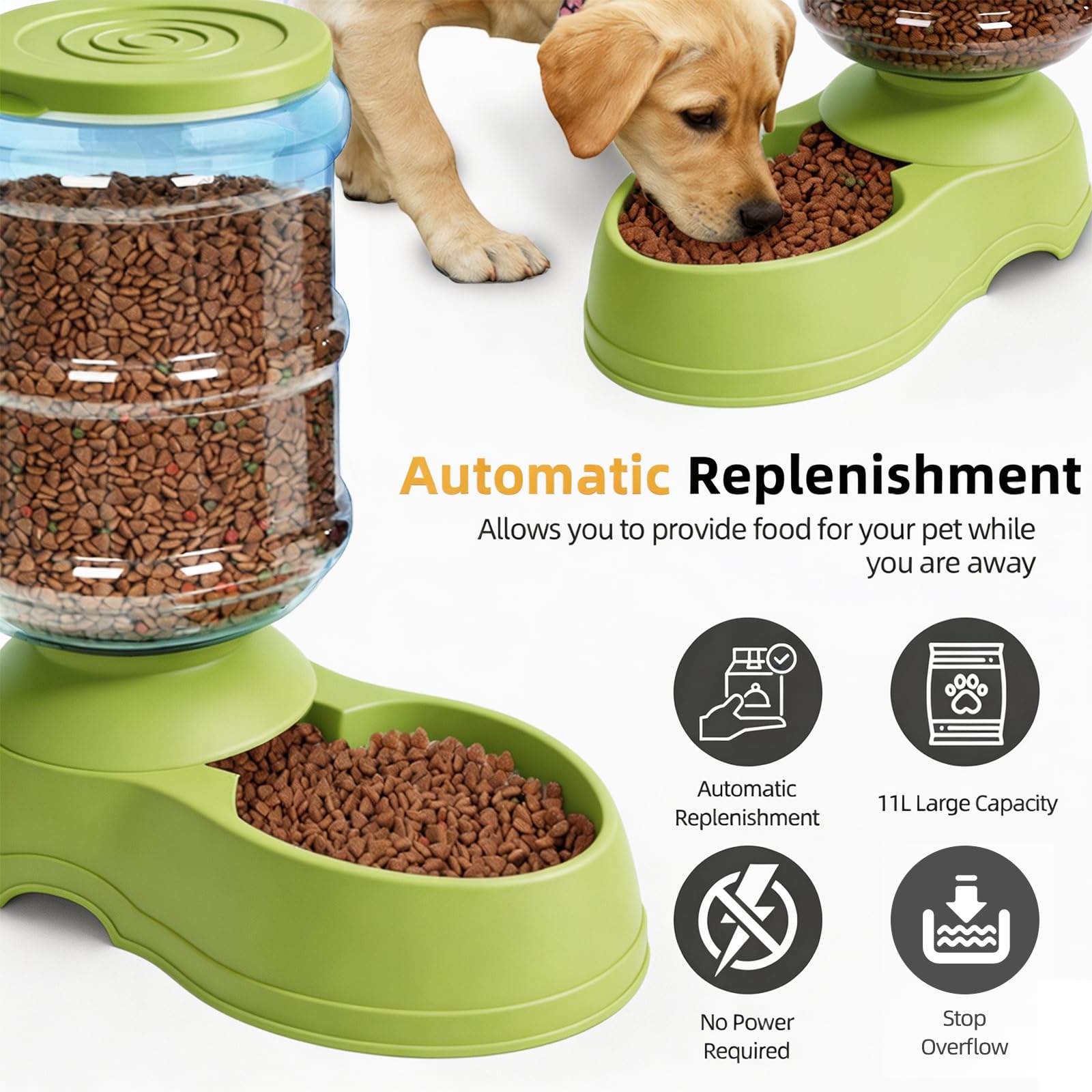 Kenond 11L Gravity Automatischer Hundefutterspender Hundefutterspender für
