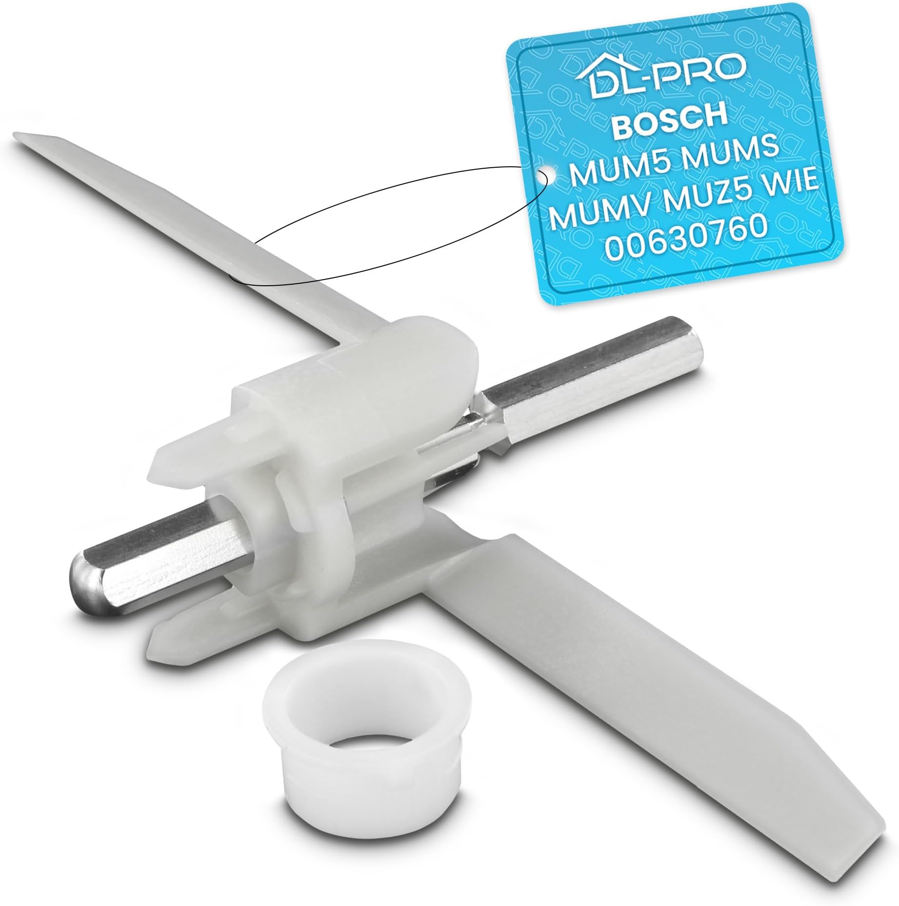 DL-pro Driver 155 mm Suitable for Bosch MUM5 MUMS MUMV MUZ5 such as 00630760 Continuous Shredder Blade for Food Processor