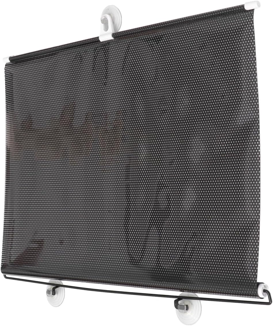 Blackout Blind Shade with Suction Cups -Perforated Sunshade Blackout Shades Roller Temporary Blinds Portable Window Cover Curtain for Doors and Window (125x45cm)