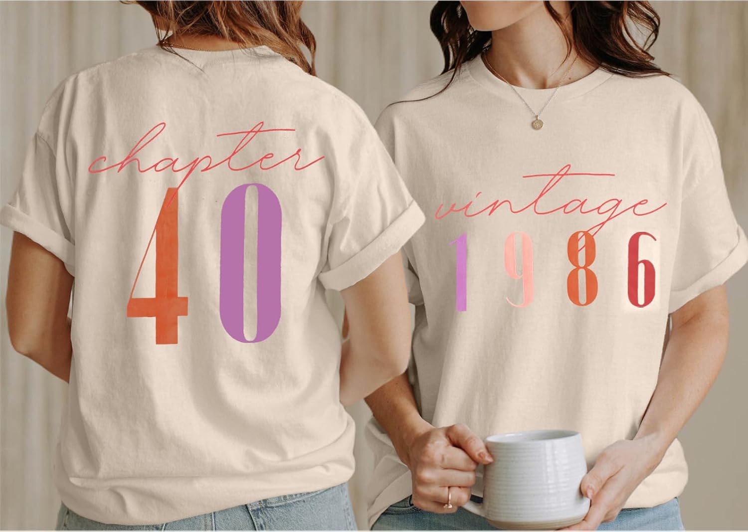 40th Birthday Shirts for Women Vintage 1986 T Shirt Casual Short Sleeve Birthday Party Outfits Tops - Image 3