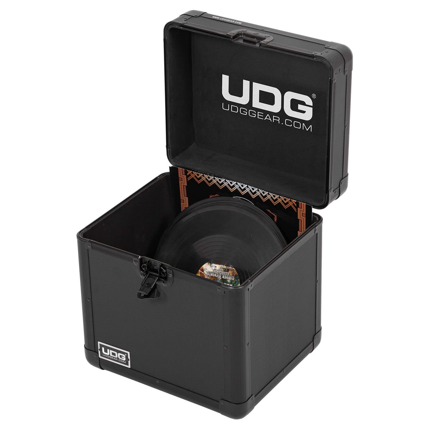 UDG Ultimate Record Case 80 – Leichtes Aluminium-Flightcase für 12"-Vinyl – Schwarz (U93017BL) | Schützen Sie 80 Schallplatten in einem leichten Aluminiumgehäuse; Pick-Foam-Interieur mit sicheren Verschlüssen