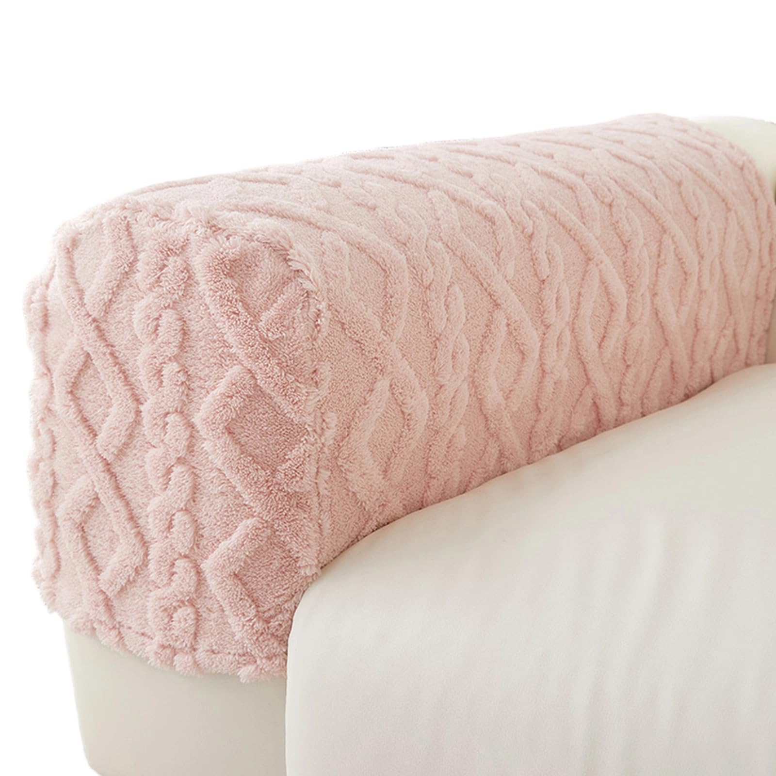 LUCKGONI Luxurious Plush Sofa Arm Cover For Comfort And Warmth Furniture Protector Machine Washable Fuzzy Armrest Slipcover