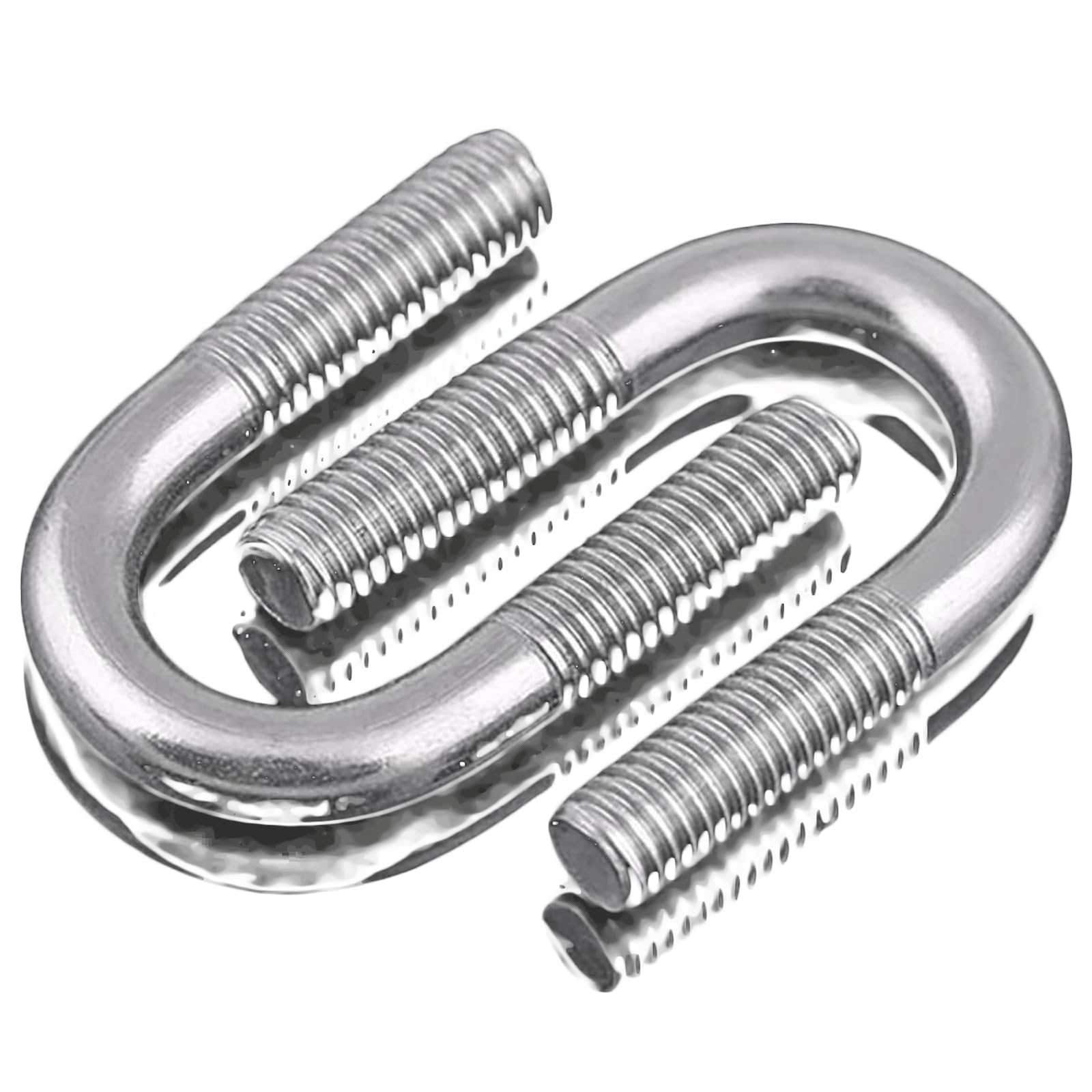 PATIKIL Kit Bulloni A U Quadrati M8x65x65mm, 2 Pezzi Bulloni A U