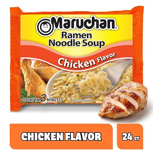 Miniatura 3 de Maruchan Ramen Fideos instantáneos sabor a pollo, comidas listas para comer, 3 oz, 24