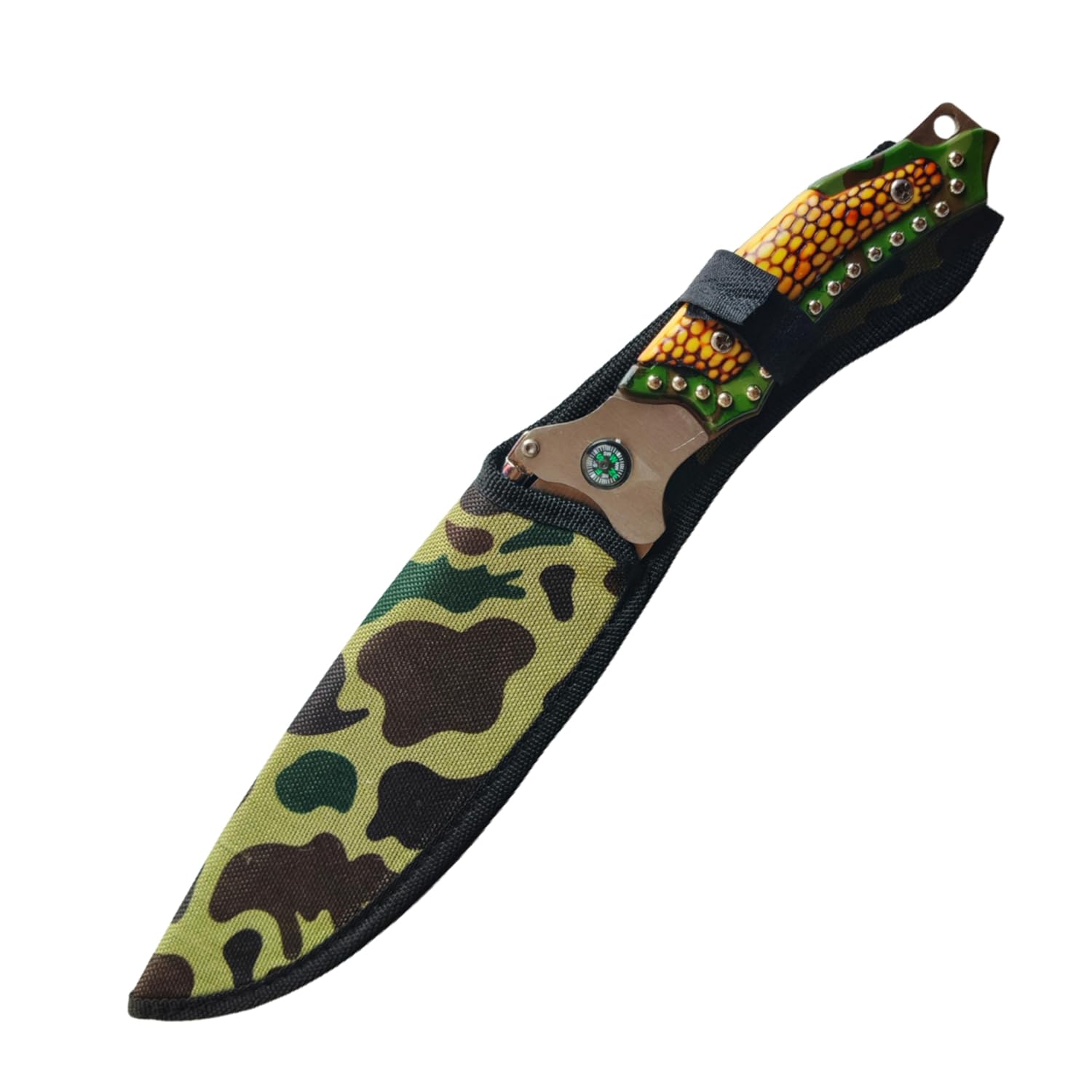 Long Utility Kitchen Knife with Protective Cover, Camouflage Pattern| Portable Travel Essential for Home, Hiking, Camping ...