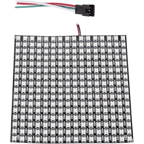 BTF-LIGHTING 16x16 256 Pixels Programmable WS2812B ECO RGB Alloy Wires 5050SMD LED Matrix Display/Panel