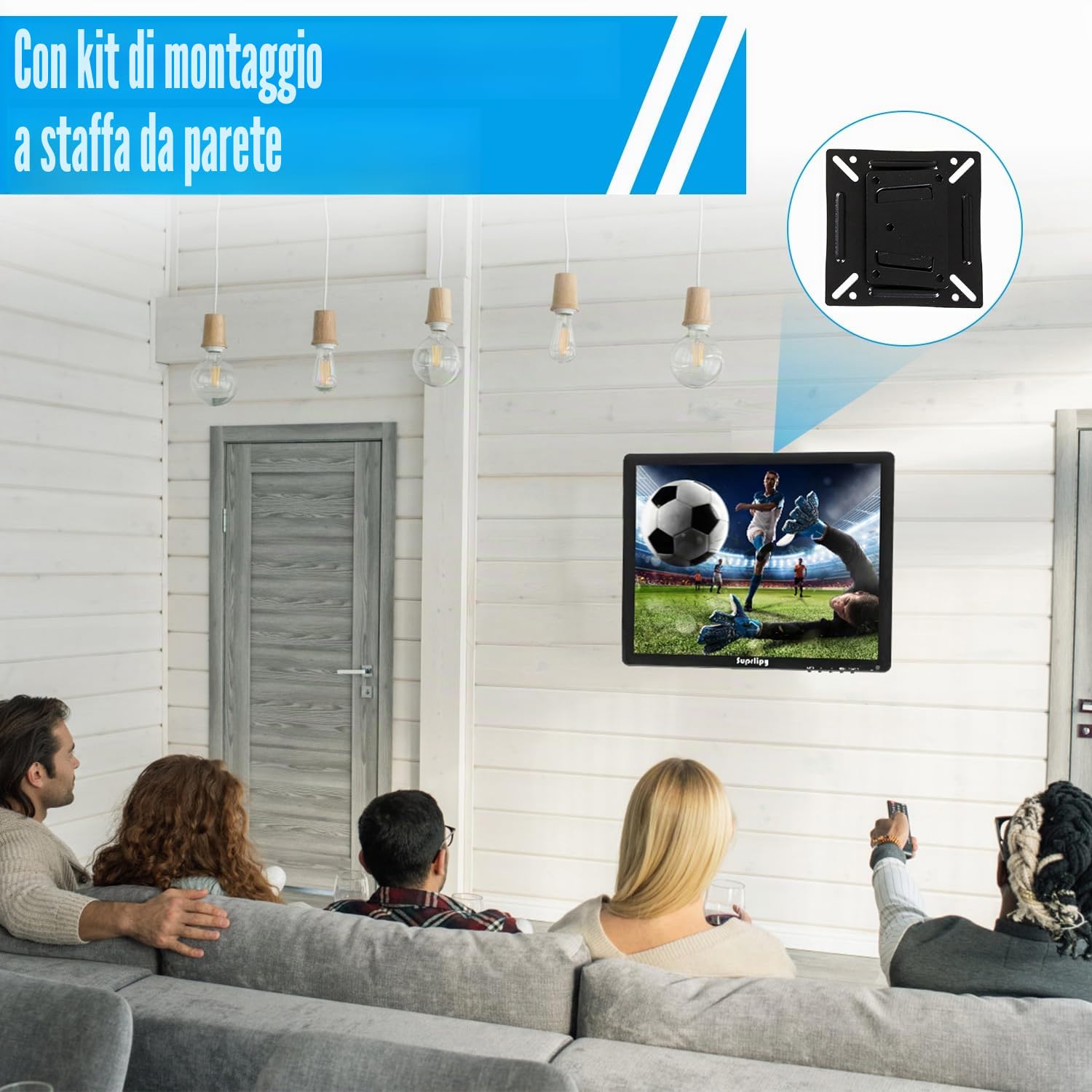 Monitor CCTV di sicurezza TFT LCD 15 pollici 1024x768 4:3 Schermo a colori HDMI/VGA/AV/BNC/MIC Porte USB Altoparlanti integrati