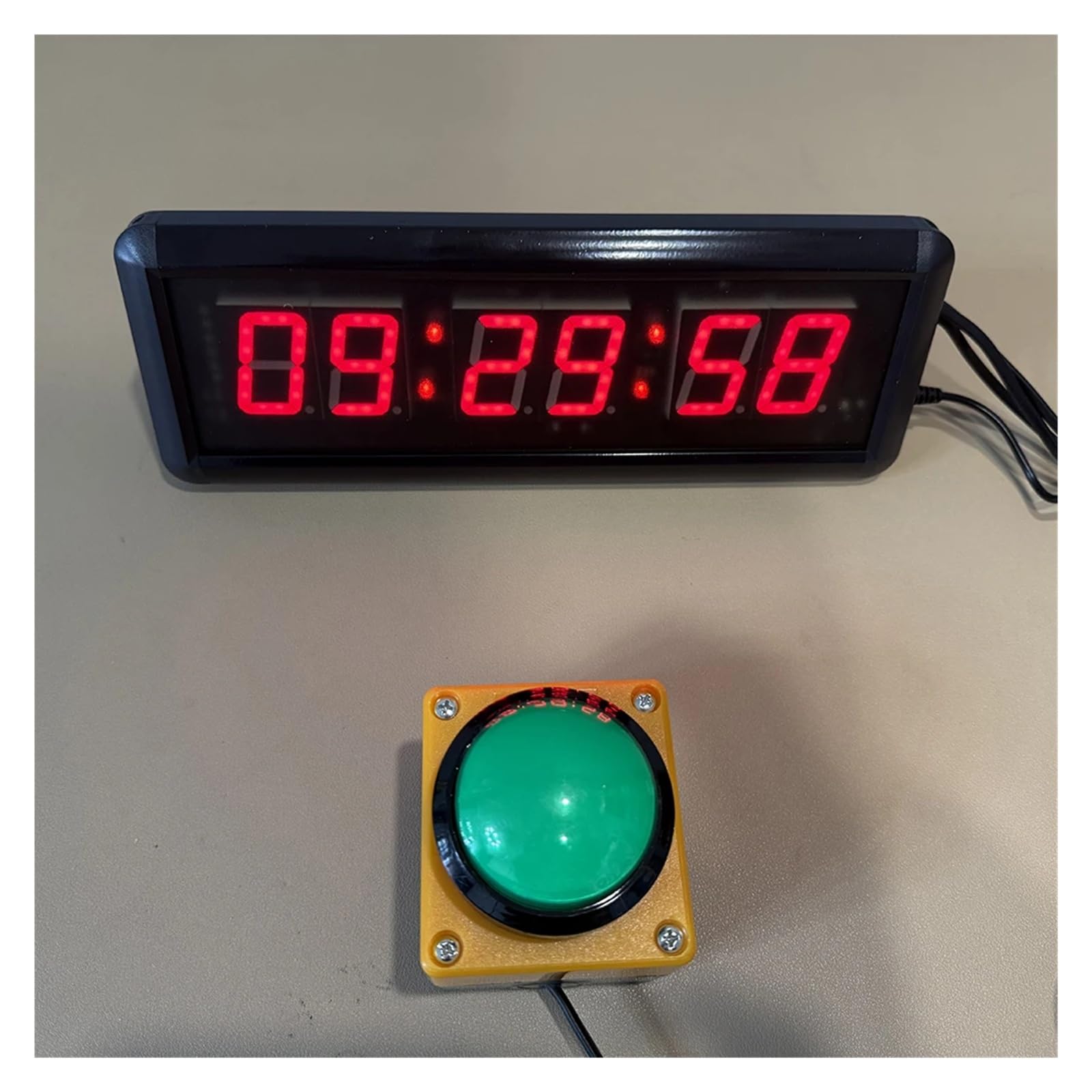 Gym-Timer, einseitiger Countdown, LED-Digitalanzeige, Training, Sprach-Timing, spezieller Geheimraum Helles Display(1PC Button)