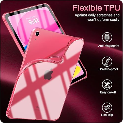 Vista 26 de TiMOVO Funda transparente para iPad (A16) 11ª generación de 11 pulgadas 2025, iPad de 10.9 pulgadas 2022, funda protectora trasera transparente