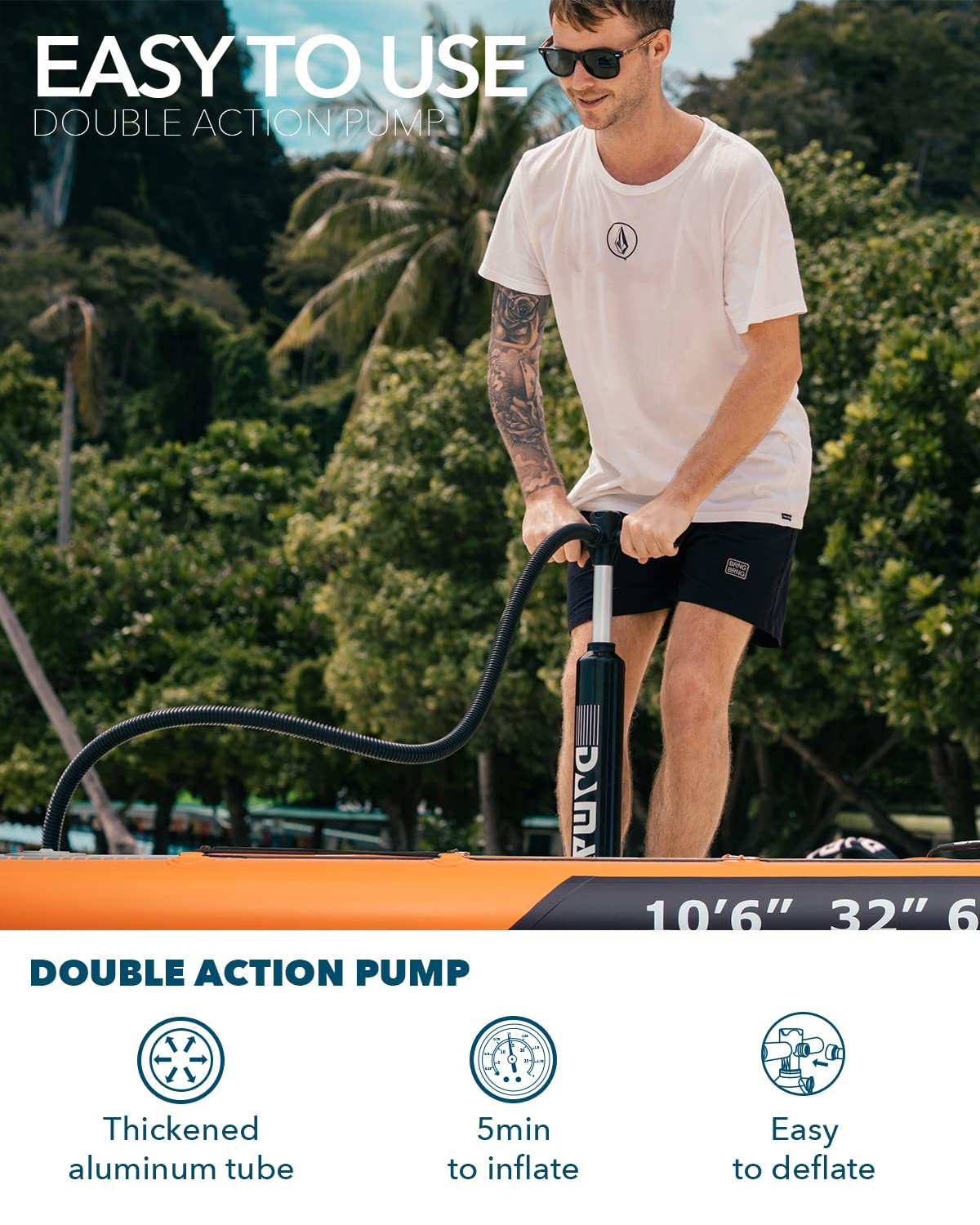 Amazon | DAMA 空気注入式スタンドアップパドルボード 大人用 SUP