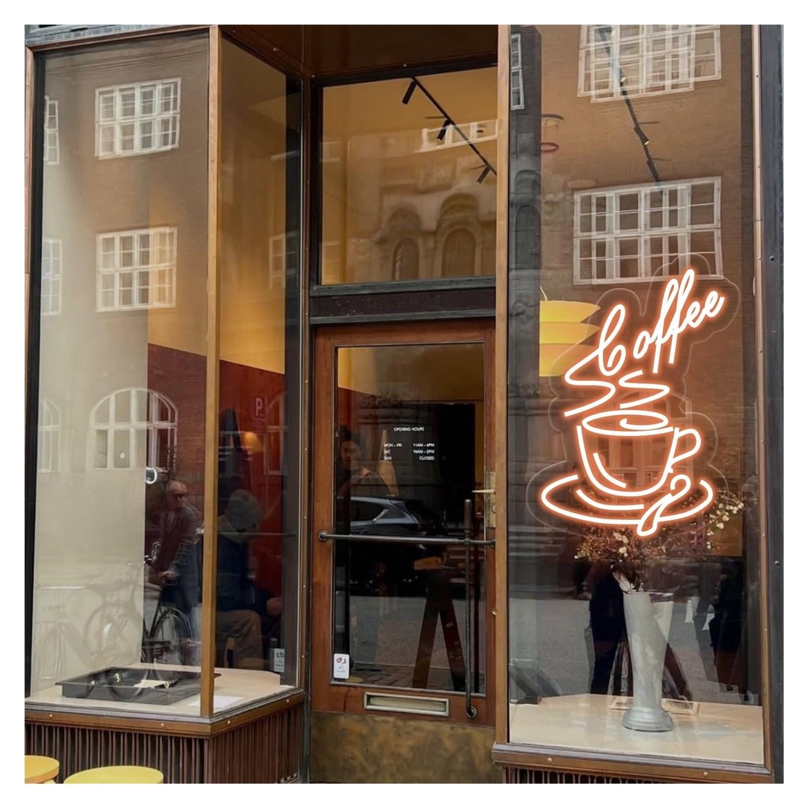 RONGCH Hanging Art Signs Coffee Neon Sign,Suitable for Cafe Home Wall Decor with Dimmable 28cmx40cm(A)