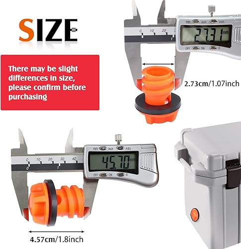 Honoson Tapones de drenaje para refrigerador, compatibles con la mayoría de enfriadores rotomoldeados, incluyendo la mayoría de las principales