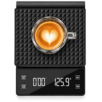NKOVE Coffee Scale with Timer, 0.1g High Precision Espresso Scale 3kg