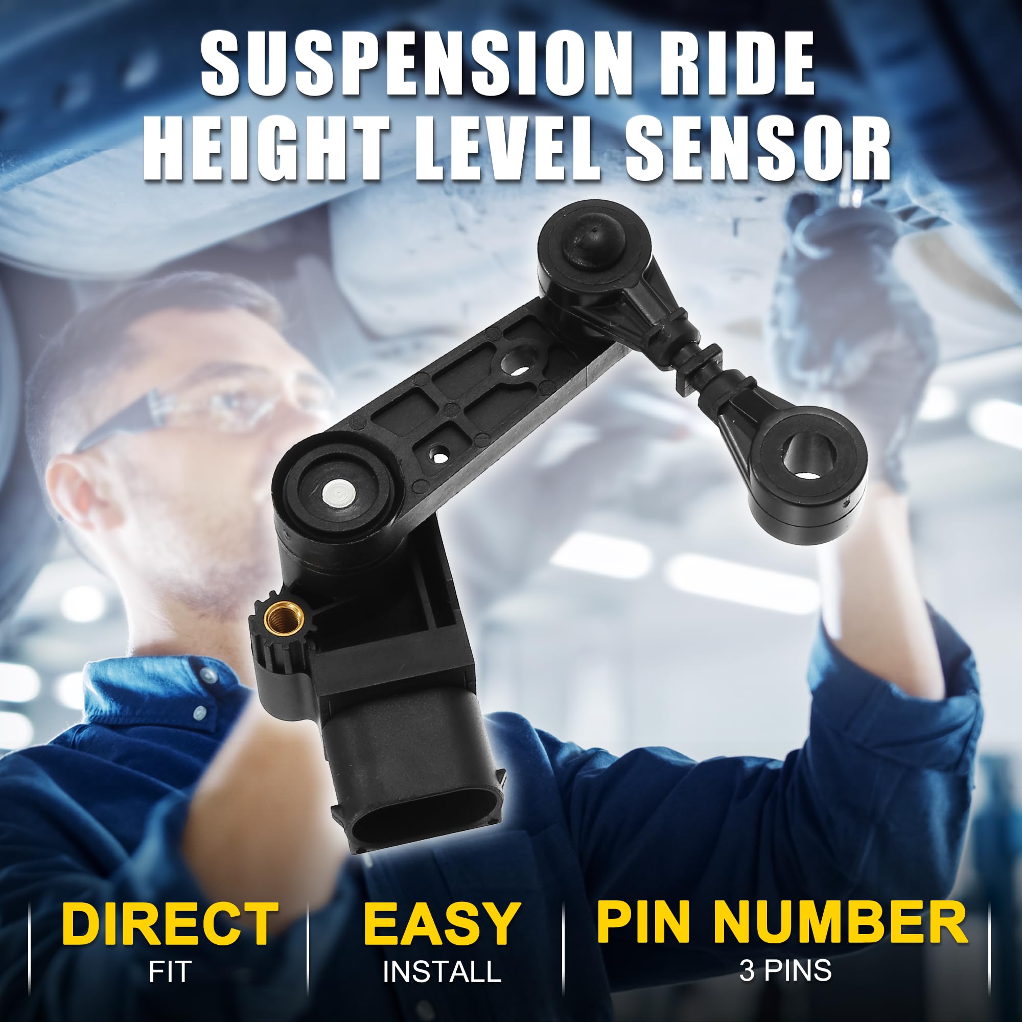 Capteur Niveau Suspension Pneumatique Jaguar XF/XJ - Réf. C2D23151 - Avant Gauche/droit - 3 Broches - Remplacement Direct