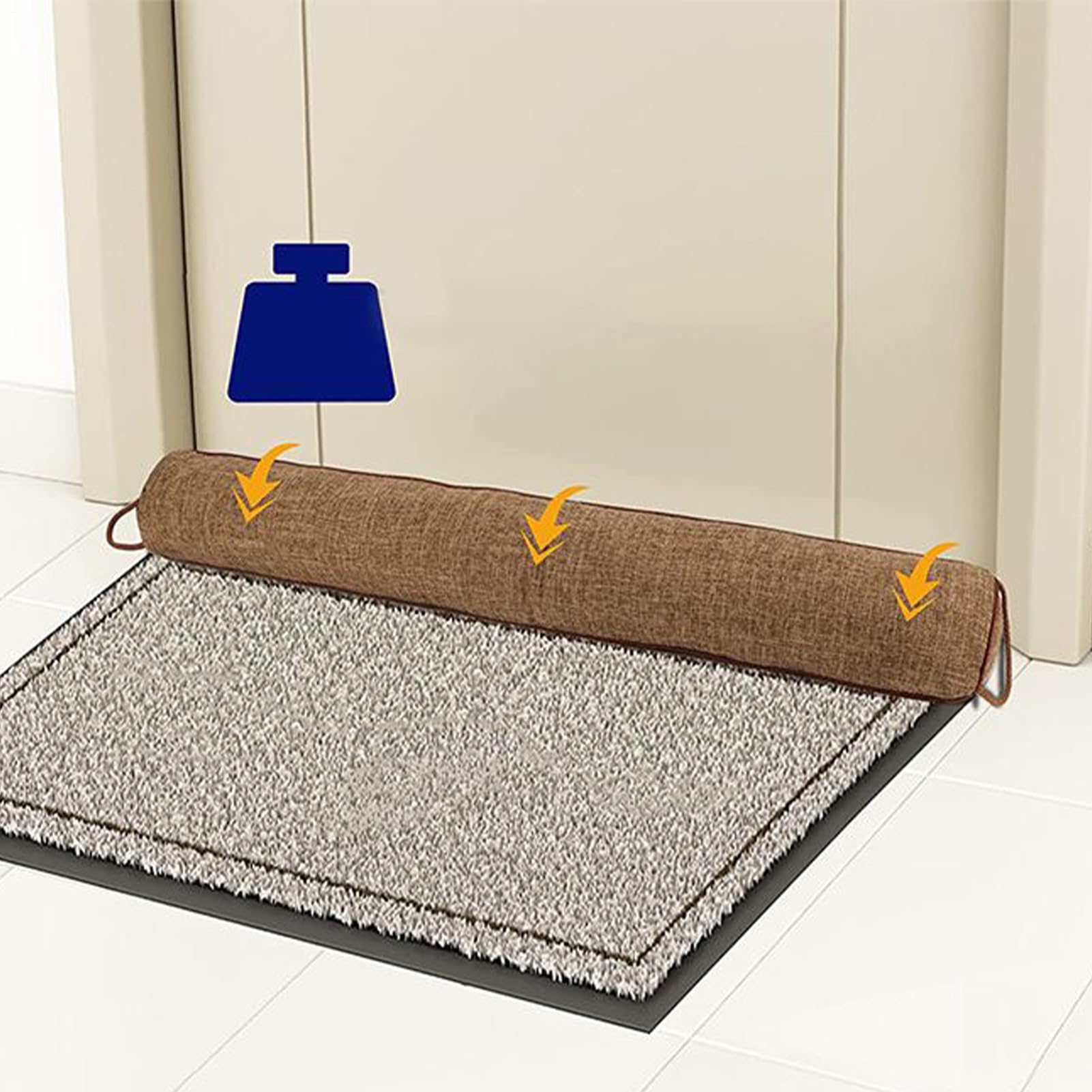 Paraspifferi triangolare sotto la porta | Fermaporta ponderato per porte di garage, interni, casa, porta