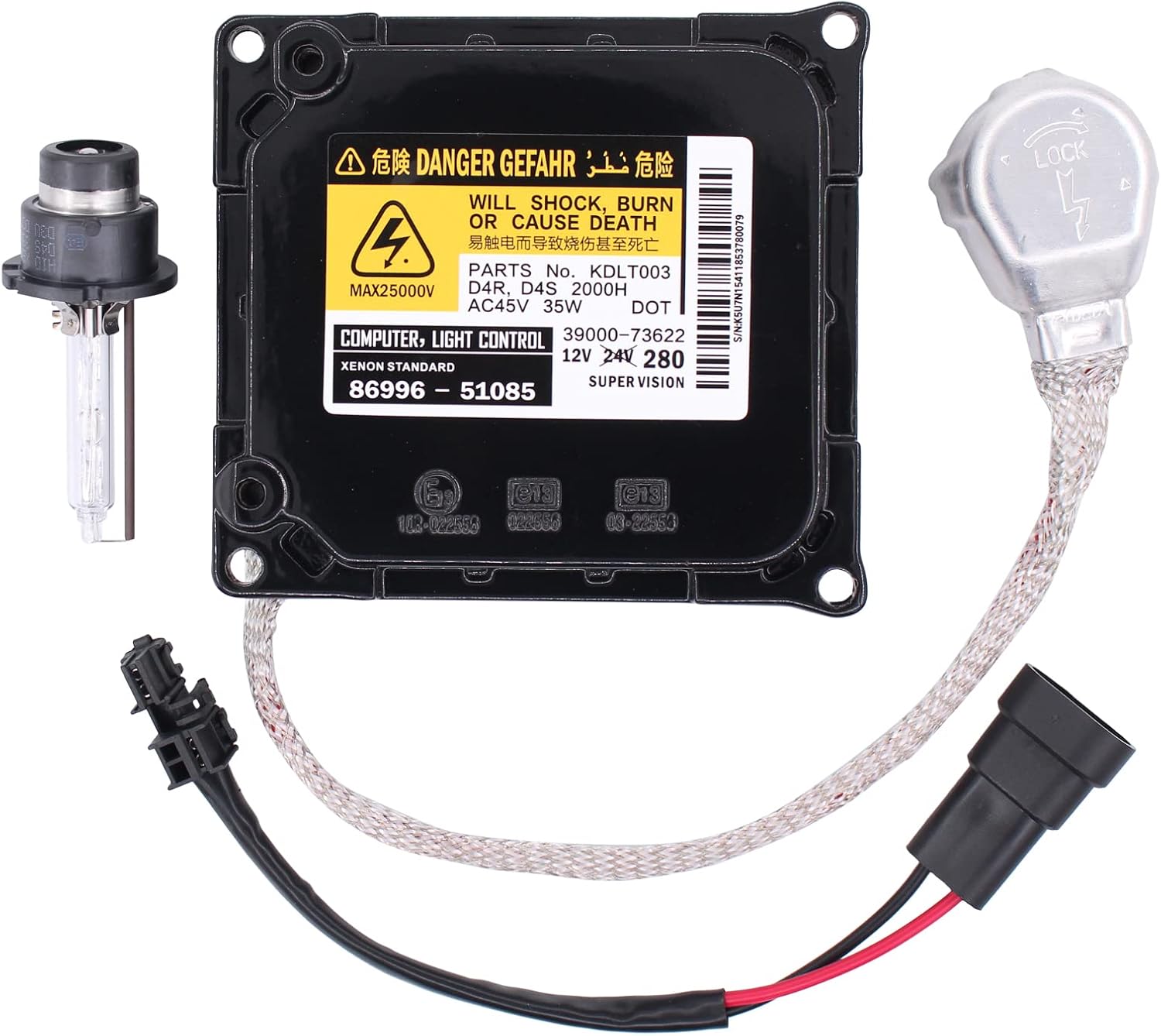 MOTOKU Xenon Headlight Ballast Control Unit Module w/Igniter and D4S Bulb for Toyota Prius Avalon Solara Auris Venza Estima Lexus 2004-2014