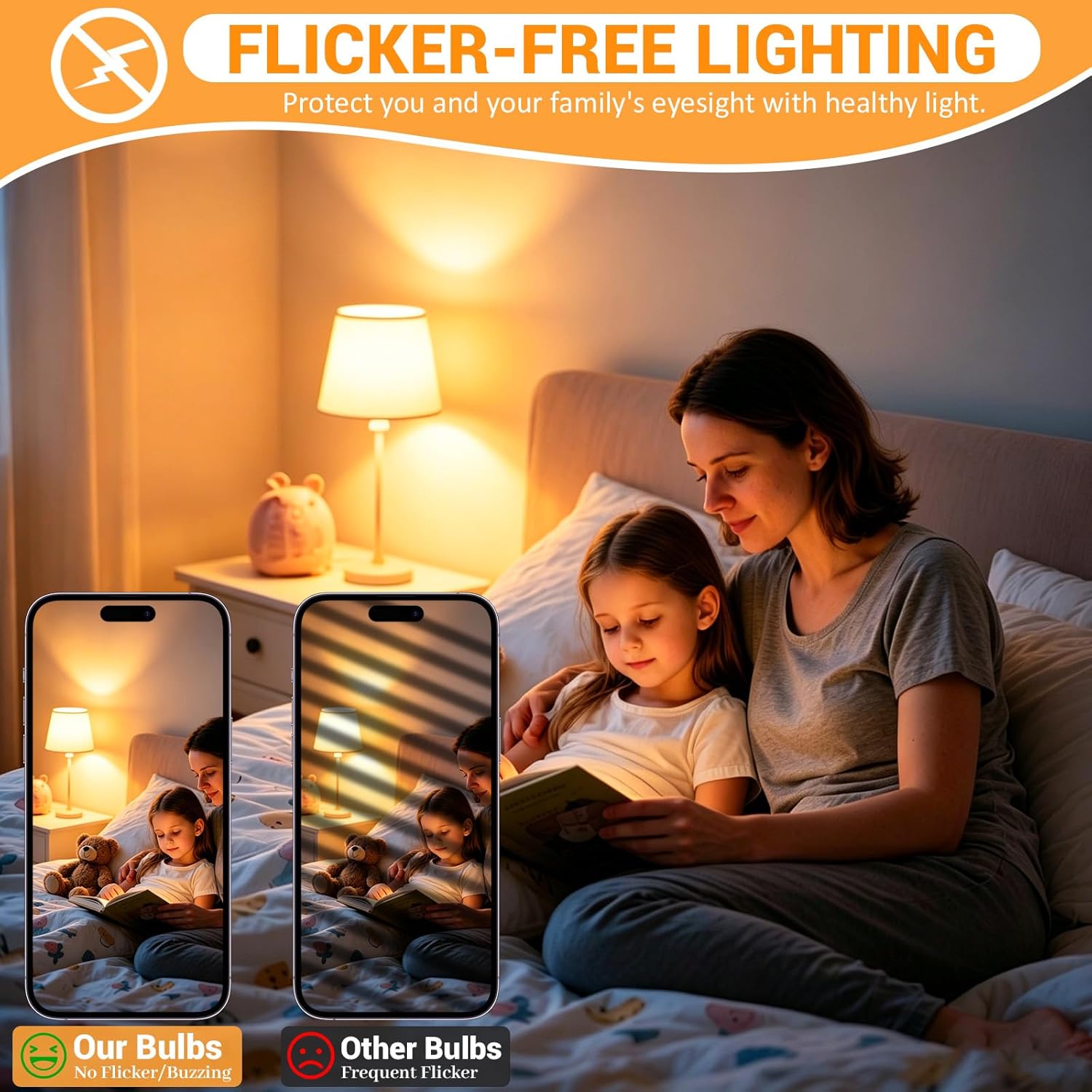 A19 Vintage LED Edison Bulbs 60W Equivalent, Amber Warm Light 2200K, Dimmable 6W A60 Antique LED Filament Bulbs, E26 Base Amber Light Bulbs for Home, 6 Pack