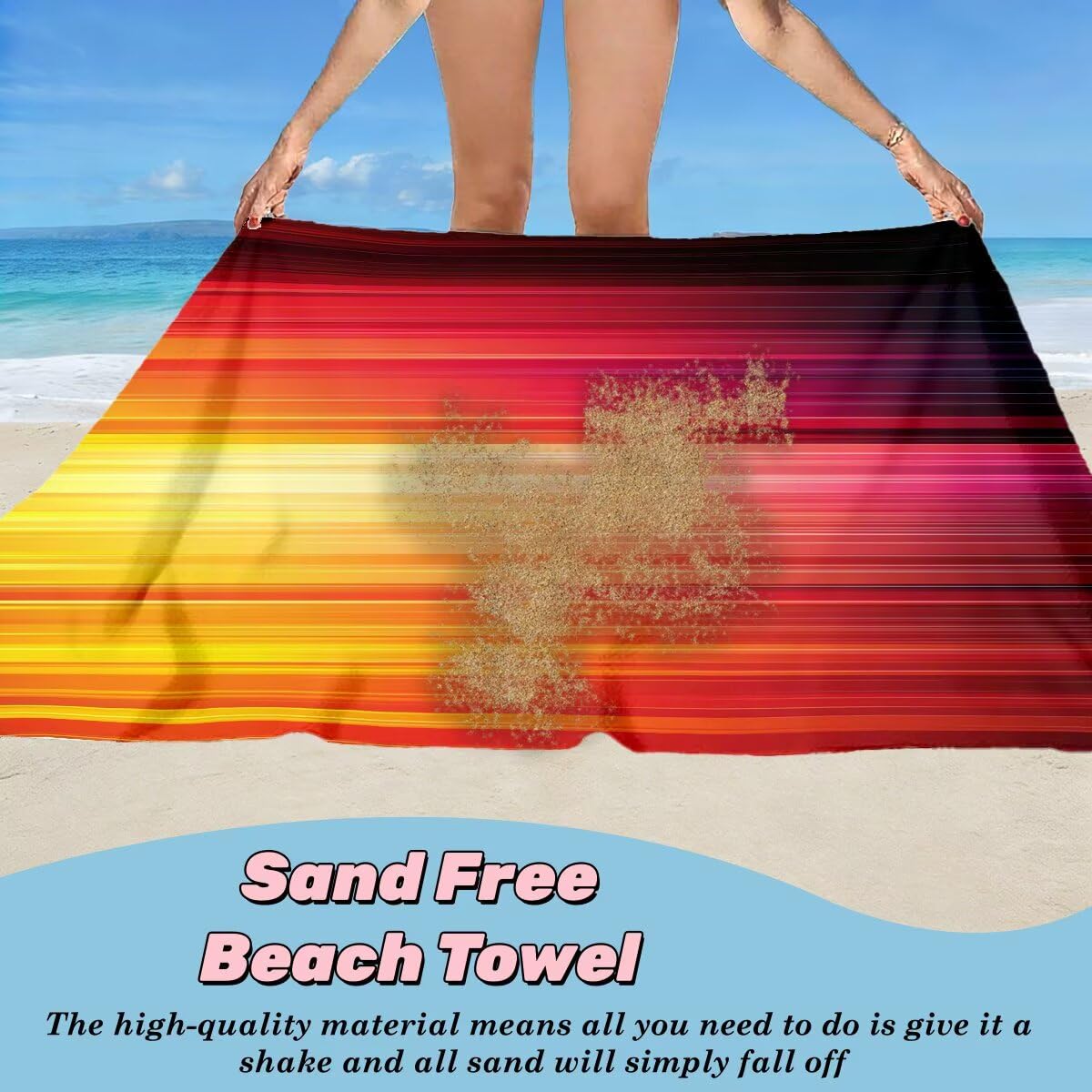 Toalla Playa 100x200 cm, Toalla Gimnasio Microfibra Secado Rapido, Juego de 2 Antiarena Toallas de Playa, Ligera Compacta Toallas Microfibra Grande para Viaje, Regalo Hombre Regalo Mujer (Moda) -5111
