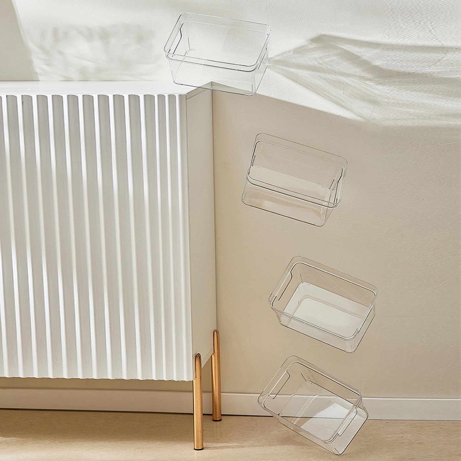 Acuario DIY, decoración de Escritorio Transparente, Acuario de Mesa de Pet Transparente con Flujo de Agua simulado, fácil de Limpiar, decoración para el hogar en Interiores, Ideal (l)
