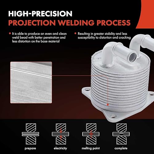 Miniatura 4 de A-Premium Enfriador de aceite de transmisión compatible con Volvo XC60 S60 V60 2015-2020 XC90 2016-2020 XC40 2019-2020 XC70 S80 2015-2016 S90 V90