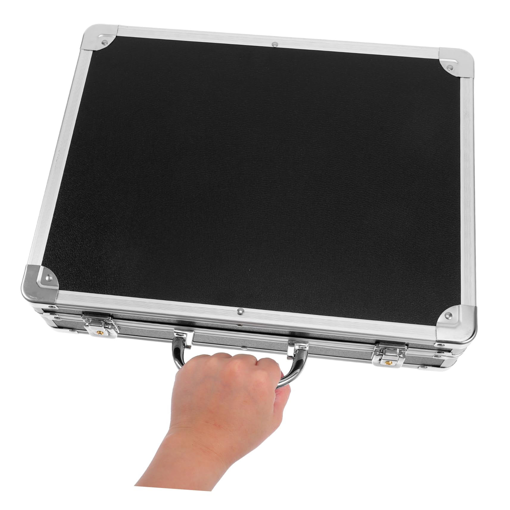Tool Box in Lega di Alluminio Nera, Portatile e Antiurto | Interni in Foam, Set da 1 Pezzo, Divisori Multipli, per Attrezzi e Strumenti