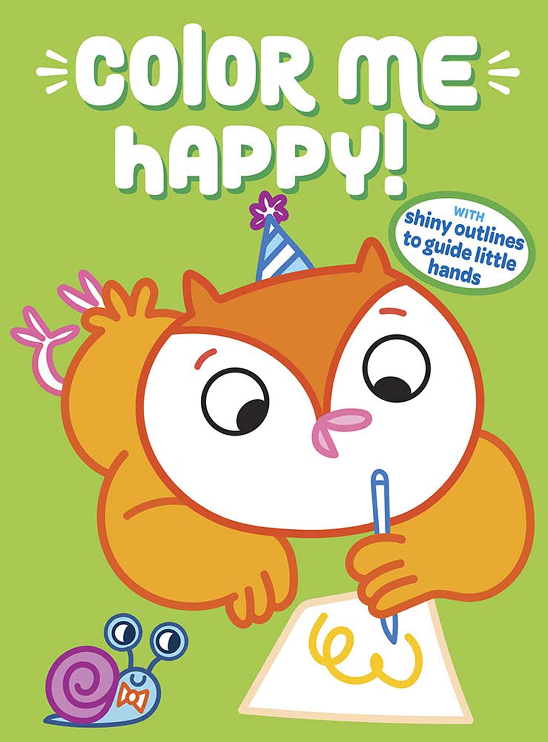 Color Me Happy! (Green): With Shiny Outlines to Guide Little Hands (Dover Animal Coloring Books)