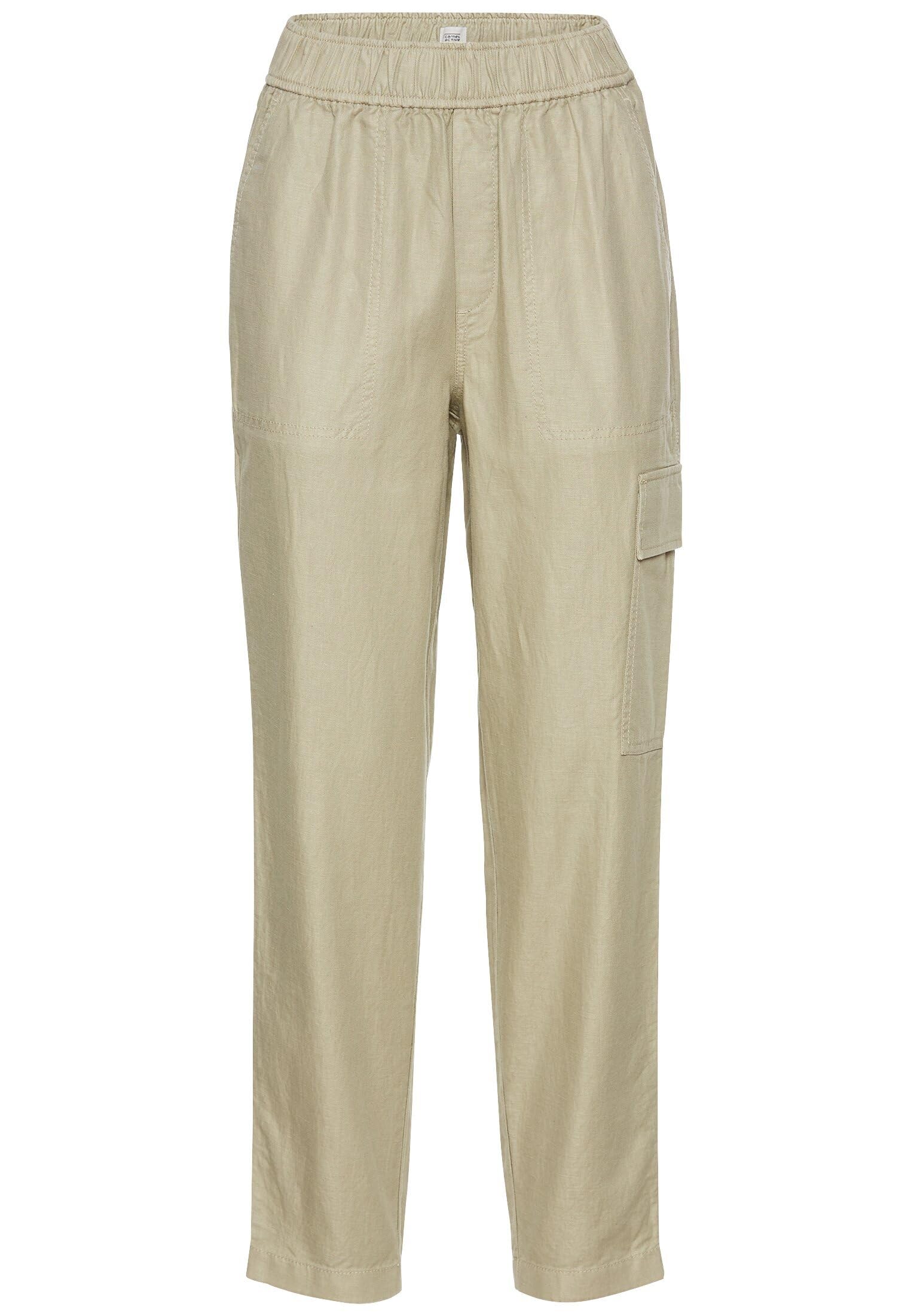 camel active Damen Loose Fit Hose aus Leinenmix
