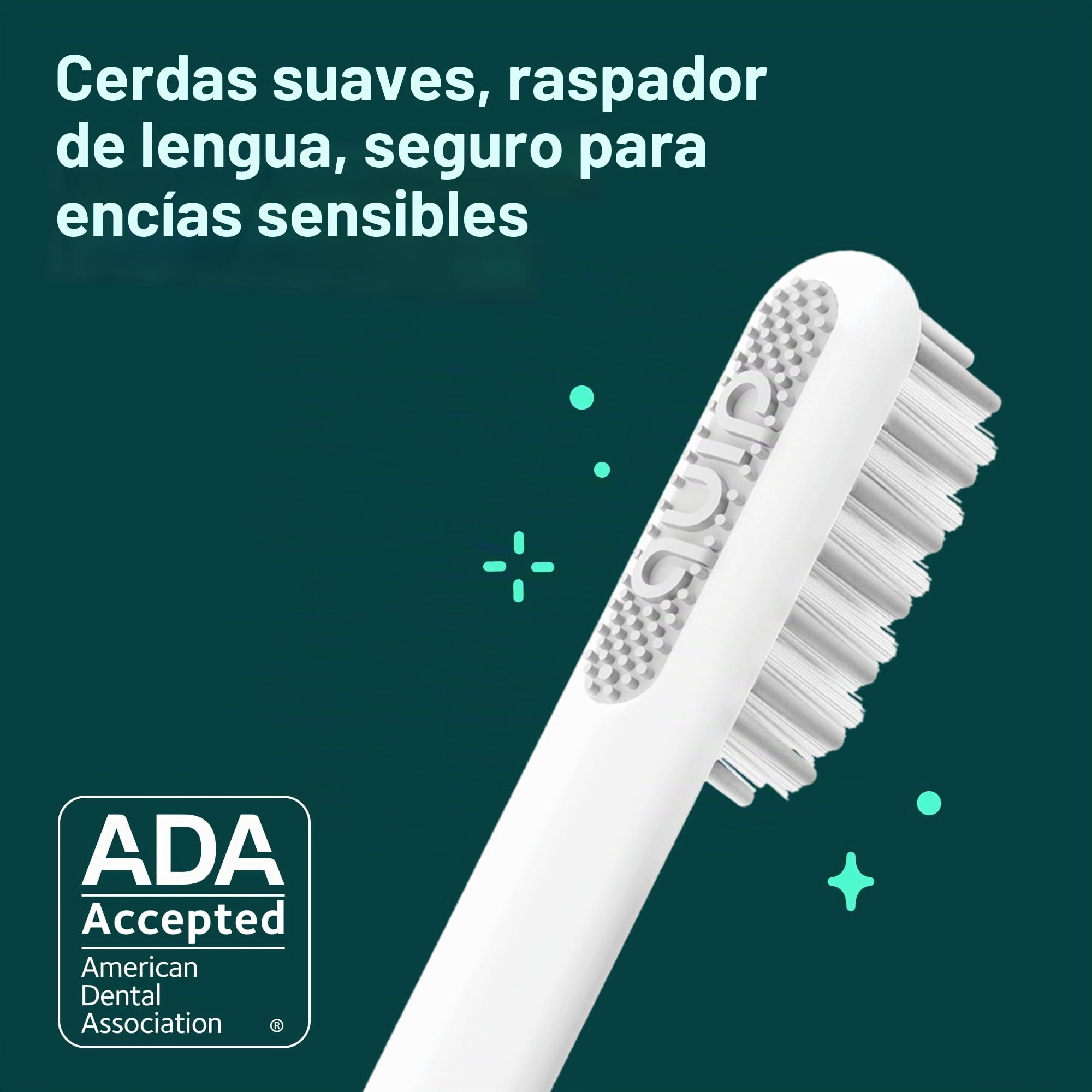 Quip Cepillo de dientes sónico para adultos, cepillo de dientes eléctrico temporizado con tapa, cabezal de cepillo reemplazable, cerdas suaves, mango de plástico, duración de la batería de 3 meses,