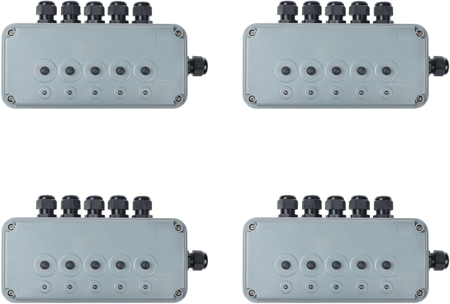 GREENCYCLE 4 Pack IP66 Rated Weatherproof 5 Gang Power Control Switch