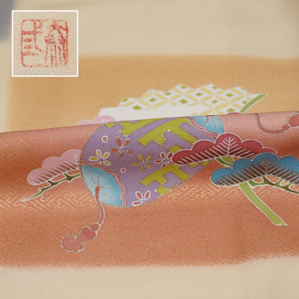 6250❱ フルセット トール訪問着袋帯帯締め帯揚げ正絹着物