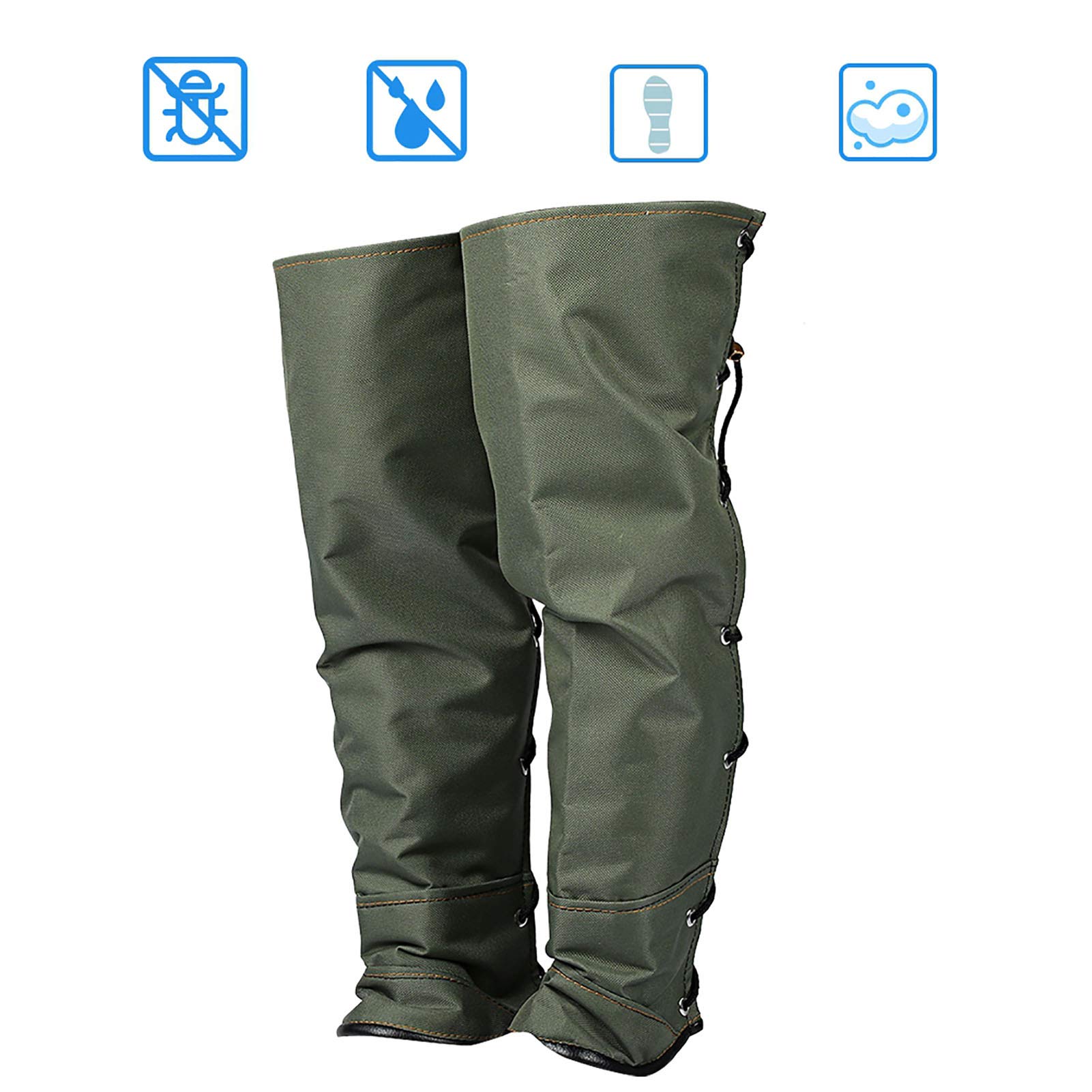 Guêtres anti-morsure pour les jambes, guêtre de protection pour l’extérieur, couvre-jambe résistant aux morsures pour la randonnée, le camping et la chasse, avec double toile de