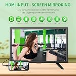Jexiop TV 20 inch,Full Viewing Angles 1080P HD,Small Kitchen Wall-Mounted Digital TV-HDMI/USB Ports-Dual Power DC-12V& AC Adapter Inputs for Your Caravan&Bedroom