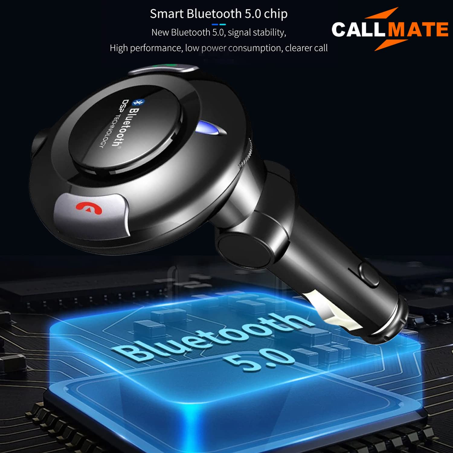 CALLMATE BT06 Wireless Bluetooth Car Kit – Black