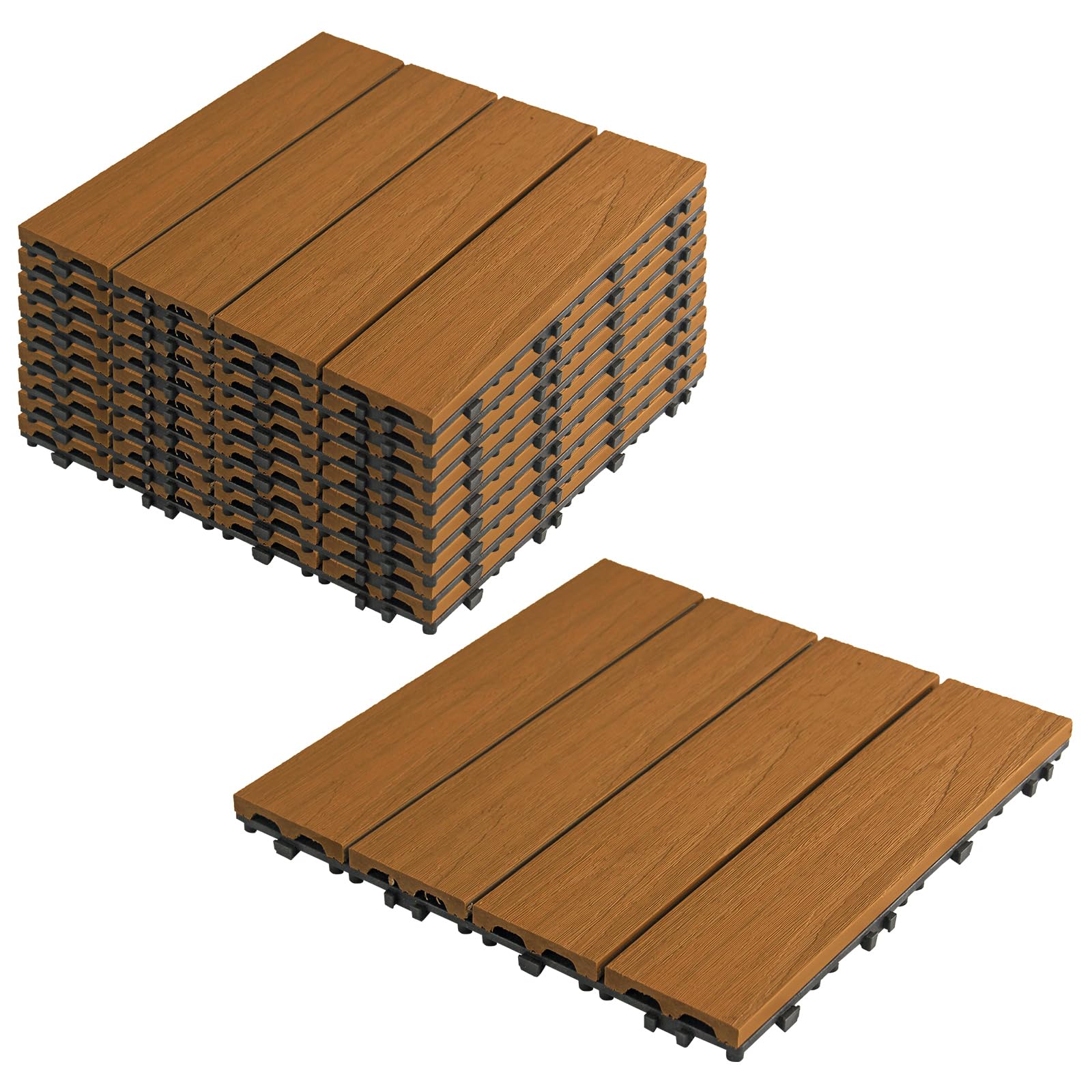 Amazon | ユーカー（Euker）ウッドパネル ウッドデッキ 人工木 30×30cm