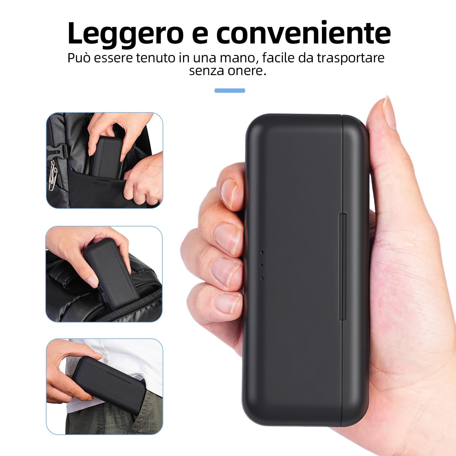 Osmo Action 5 Pro - Caricabatterie compatibile con DJI Osmo Action 5 Pro, 4 e 3, custodia di ricarica rapida USB tipo C