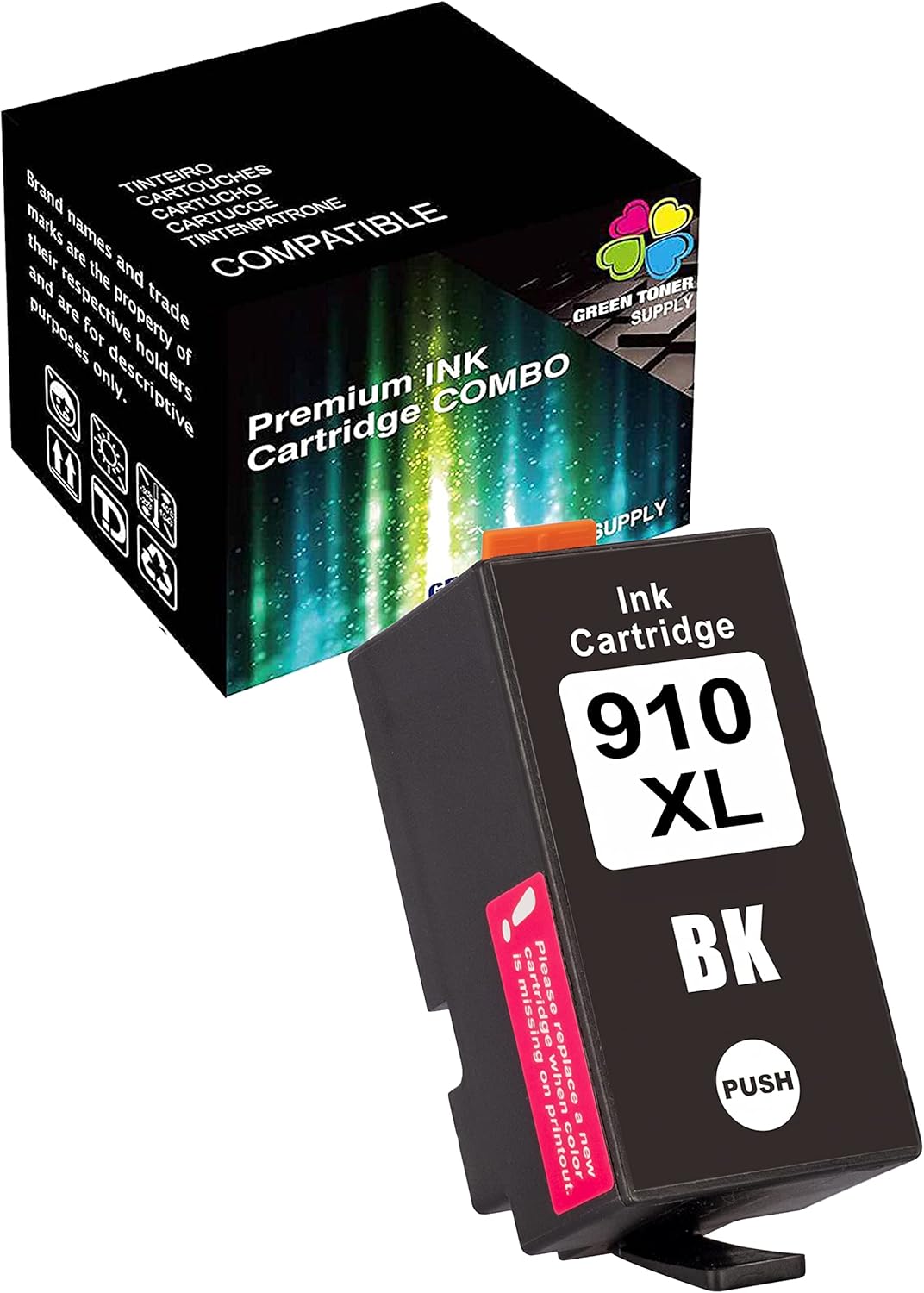 Green Toner Supply Remanufactured Ink Cartridge Replacement