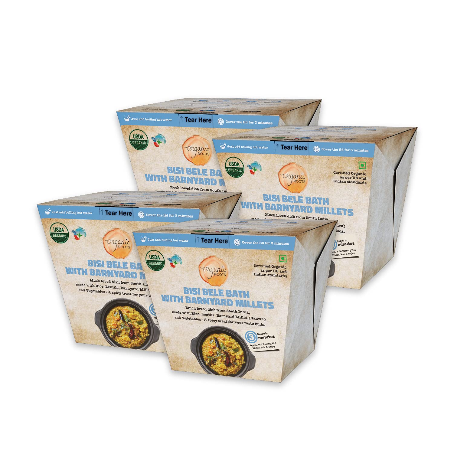 Buy Organic Roots Bisi BeLe Bath with Barnyard Millets Instant Food