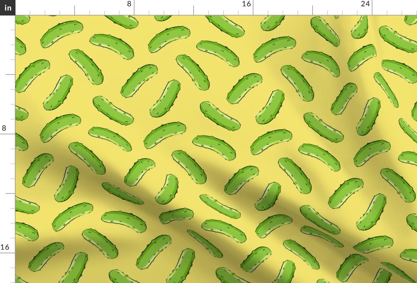 Spoonflower Fabric - Pickles Yellow Green Trendy Little Arrow Kids Food Printed on Minky Fabric by The Yard - Sewing Baby Blankets Quilt Backing Plush