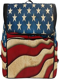 Zaini con bandiera americana a strisce, per scuola, campeggio, escursionismo, viaggi