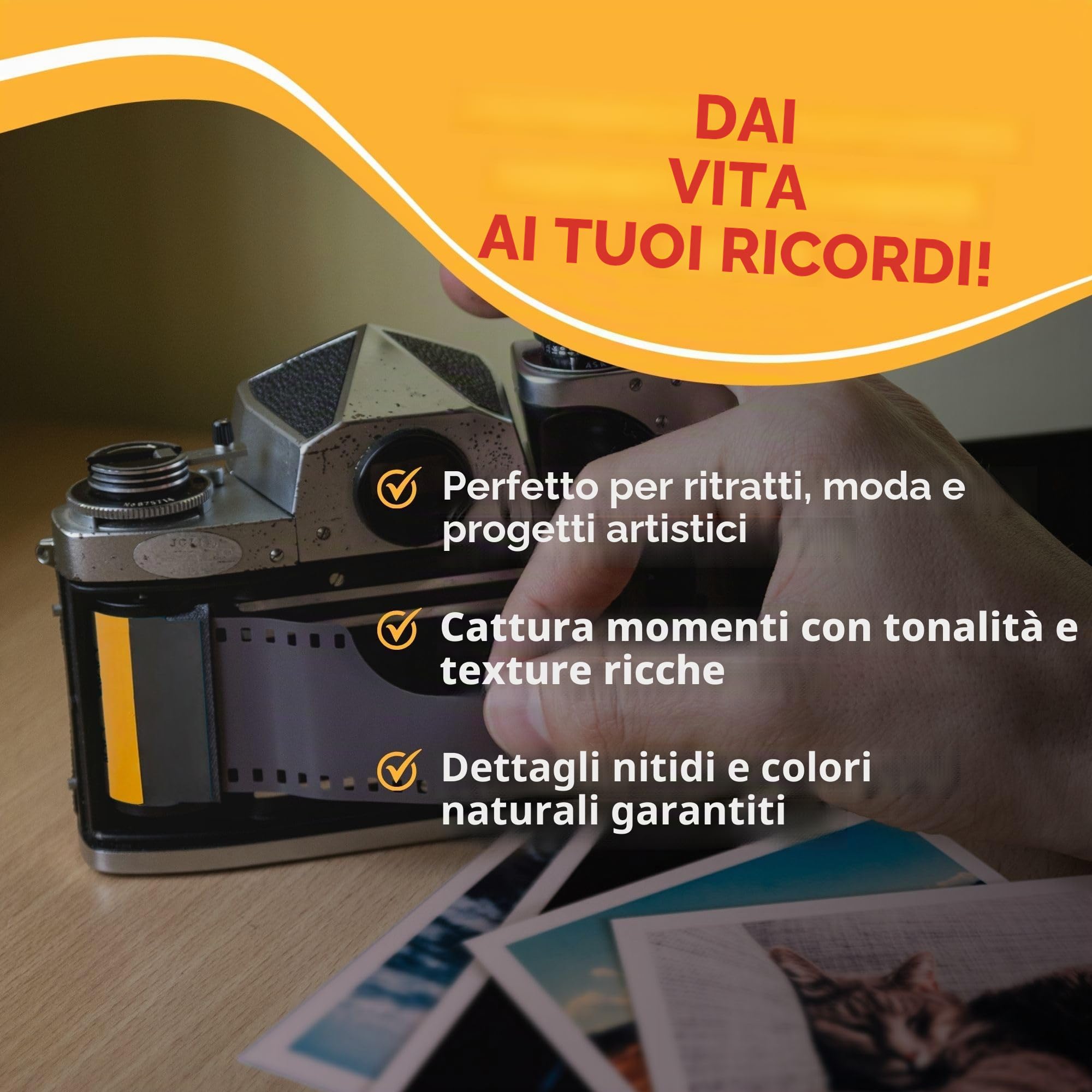 Set di 120 pellicole con pellicola per fotocamera Kodak Portra 400 120 e custodia per Clikoze
