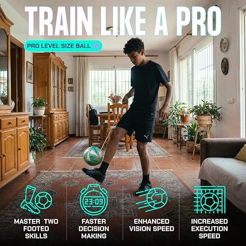 Miniatura 2 de Balón de fútbol y nueva aplicación mejorada  Equipo de entrenamiento diario para jugadores jóvenes  Mejora las habilidades y el control con el