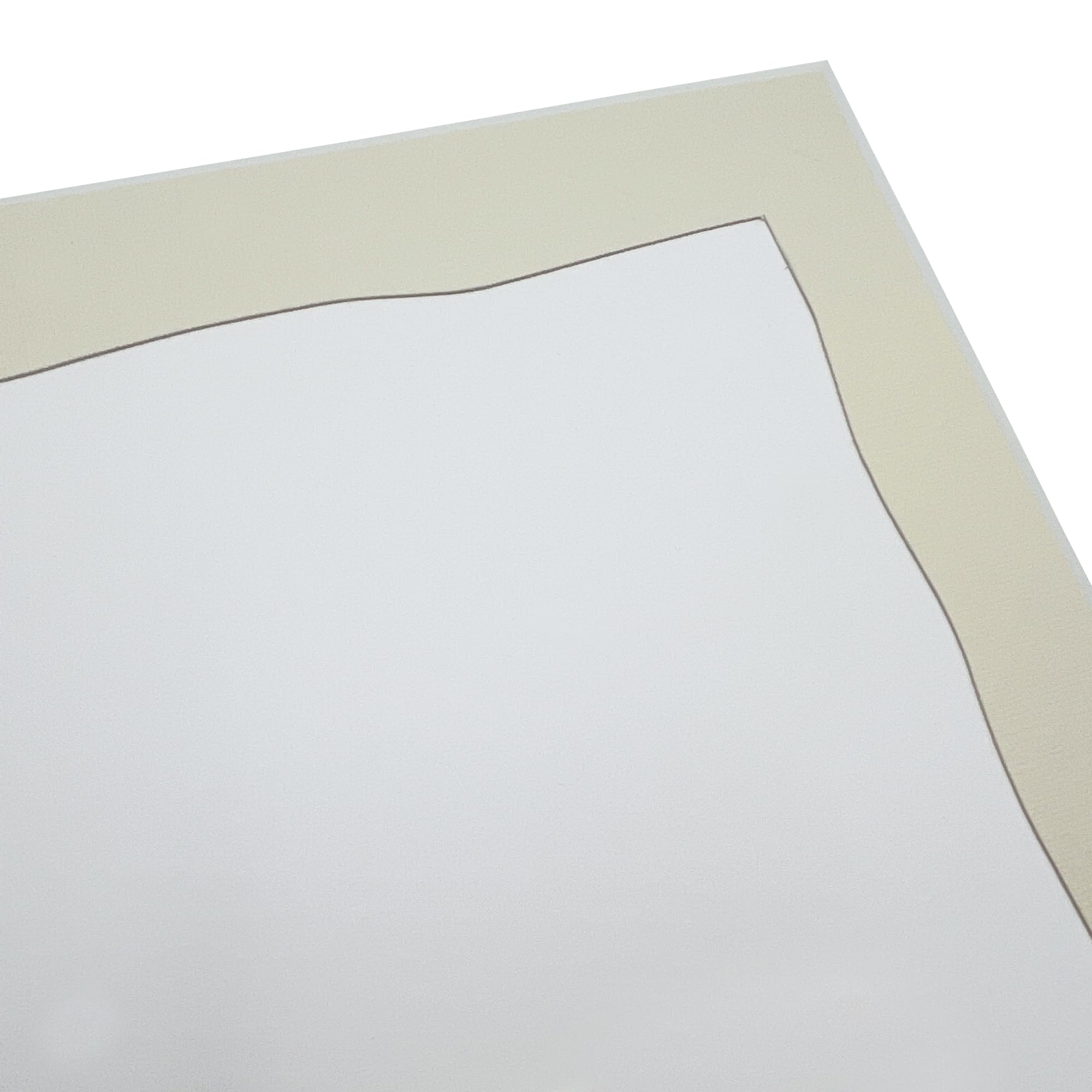 100 Stück Endlosleporello für Bilder 13x18 cm (Hochformat) Leinen beige Wellenausschnitt, nach Bedarf teilbar, für Hochzeit, Jubiläum, Geburtstag
