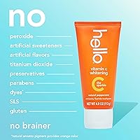 Vista 7 de Hello Pasta de dientes blanqueadora con vitamina C y flúor, pasta de dientes blanqueadora sin SLS, hasta 2 tonos más blancos, sin peróxido, segura