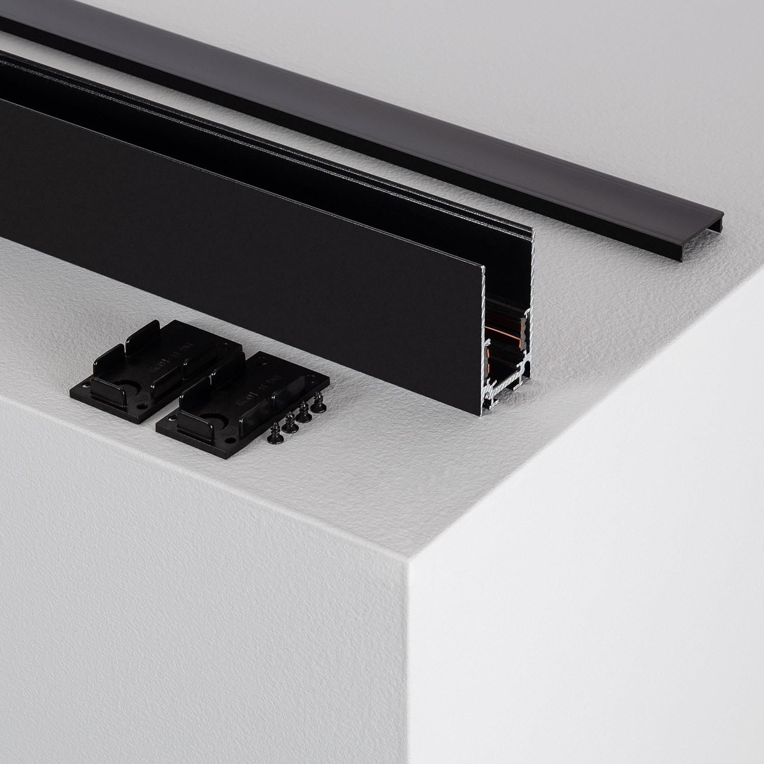 LEDKIA LIGHTING Rail Magnétique 20mm en Saillie 48V 2m Noir