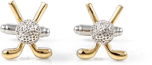 Golf Ball and Clubs Cufflinks in a Presentation Gift Box - Golf Gifts For Husband