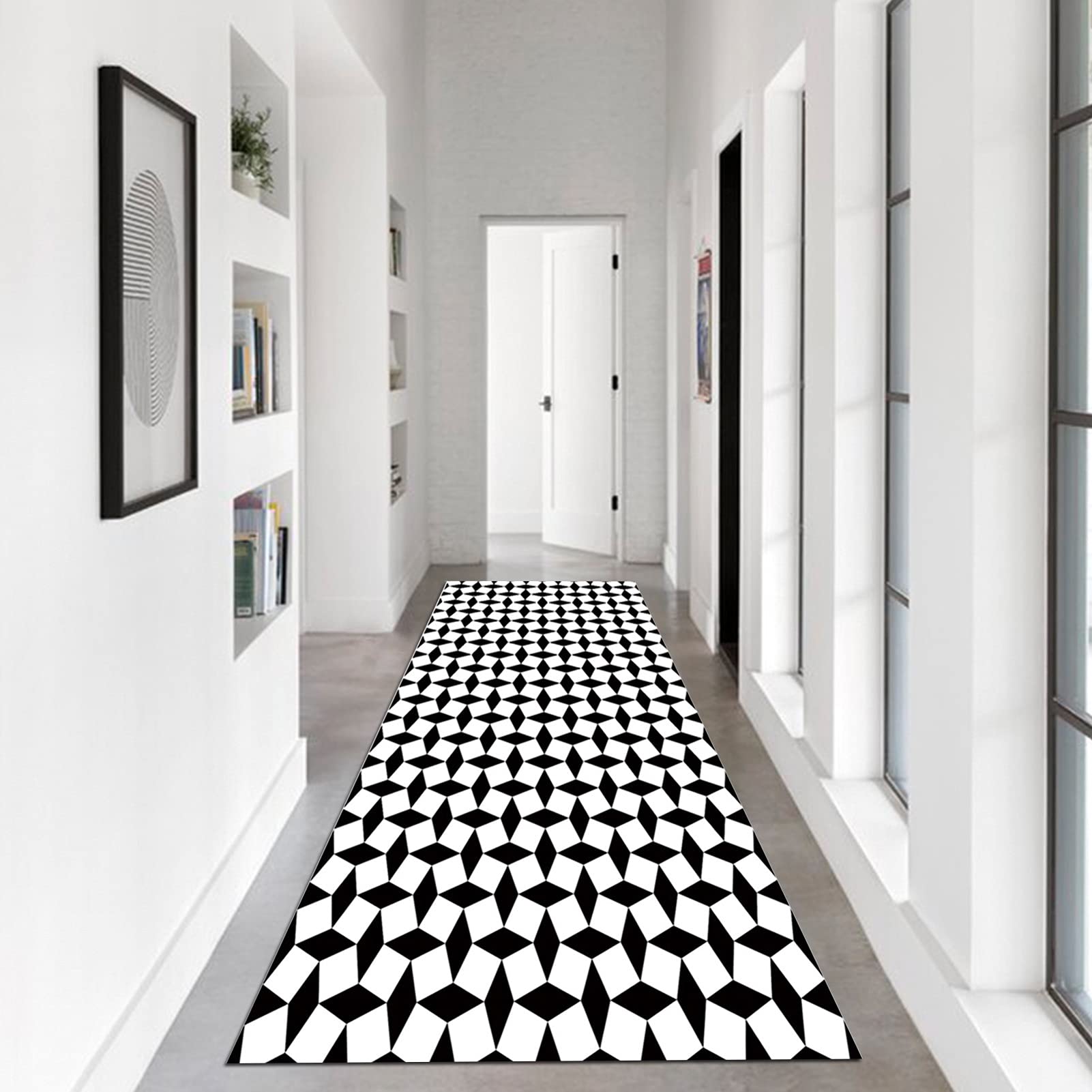 Tapis de couloir anti-glisse 100x450 cm pour sol protégé et stable