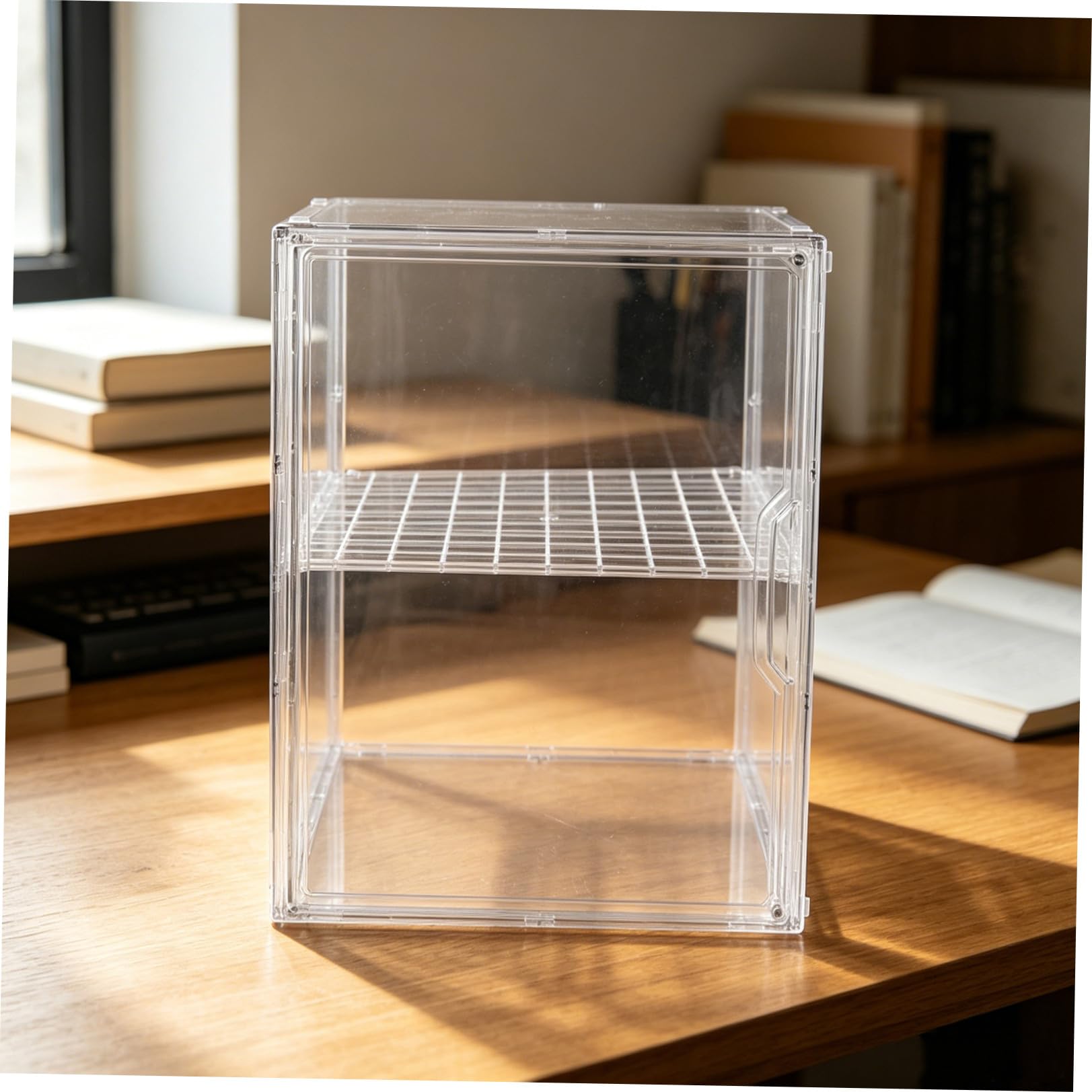 Caja Expositora para Muñecas y Figuras de Acrílico de 2 Niveles